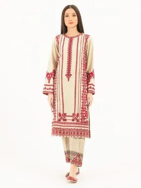 2 Piece Khaddar Suit-Embroidered (Pret)