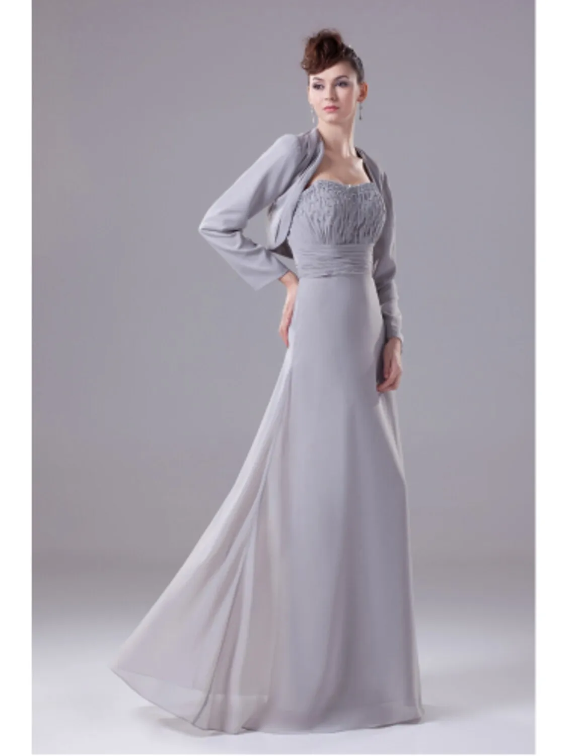 A-Line Mother of the Bride Dress Convertible Dress Strapless Floor Length Chiffon Sleeveless No with Beading Draping