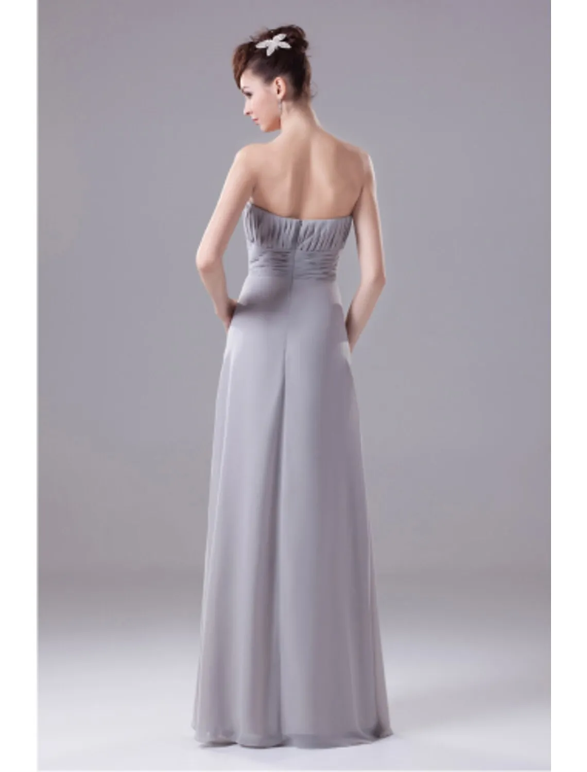 A-Line Mother of the Bride Dress Convertible Dress Strapless Floor Length Chiffon Sleeveless No with Beading Draping