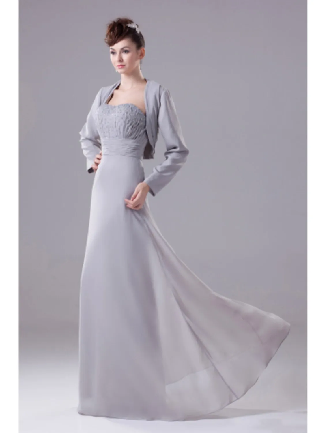 A-Line Mother of the Bride Dress Convertible Dress Strapless Floor Length Chiffon Sleeveless No with Beading Draping