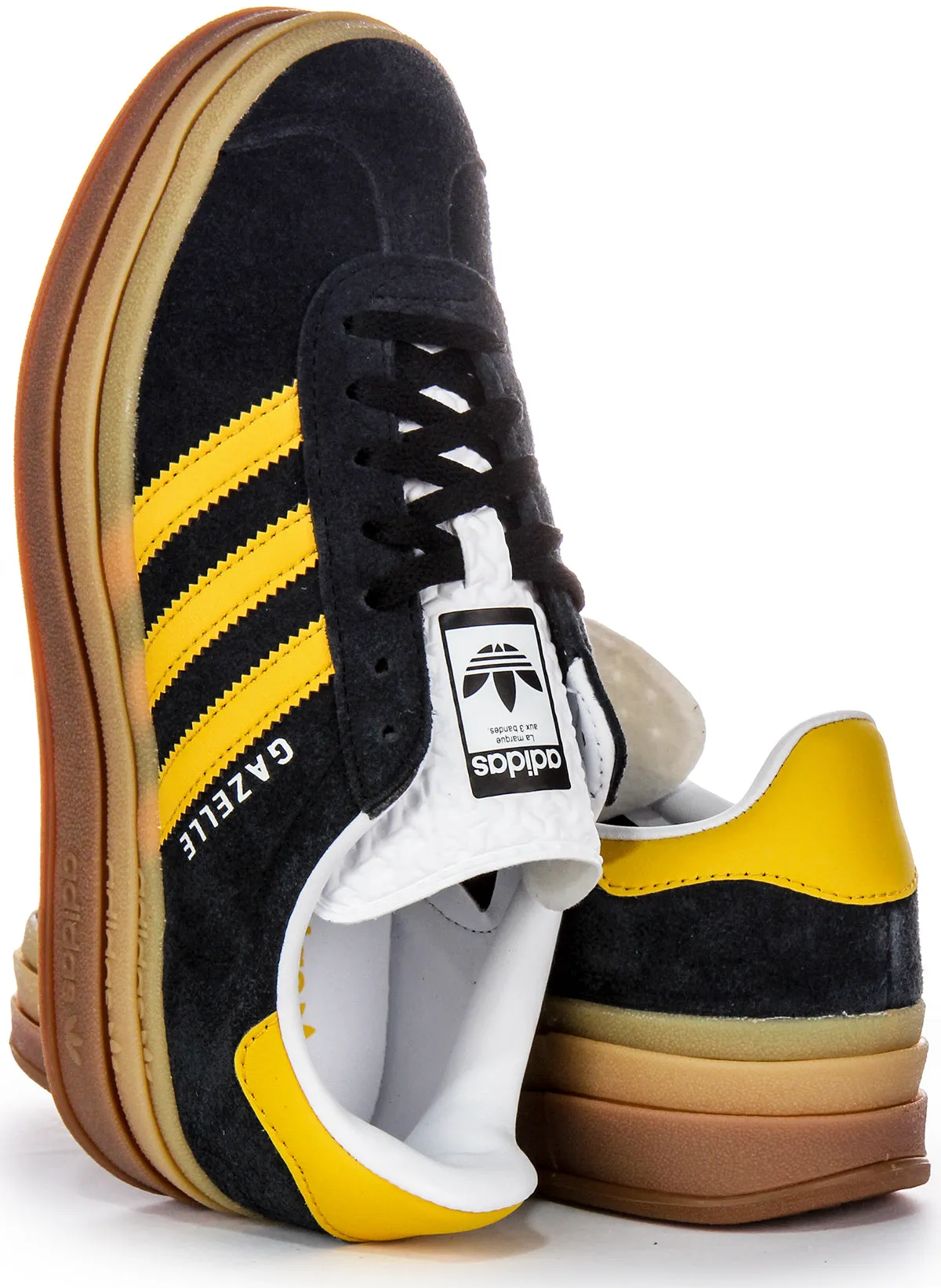 Adidas Gazelle Bold W In Black Yellow For Women