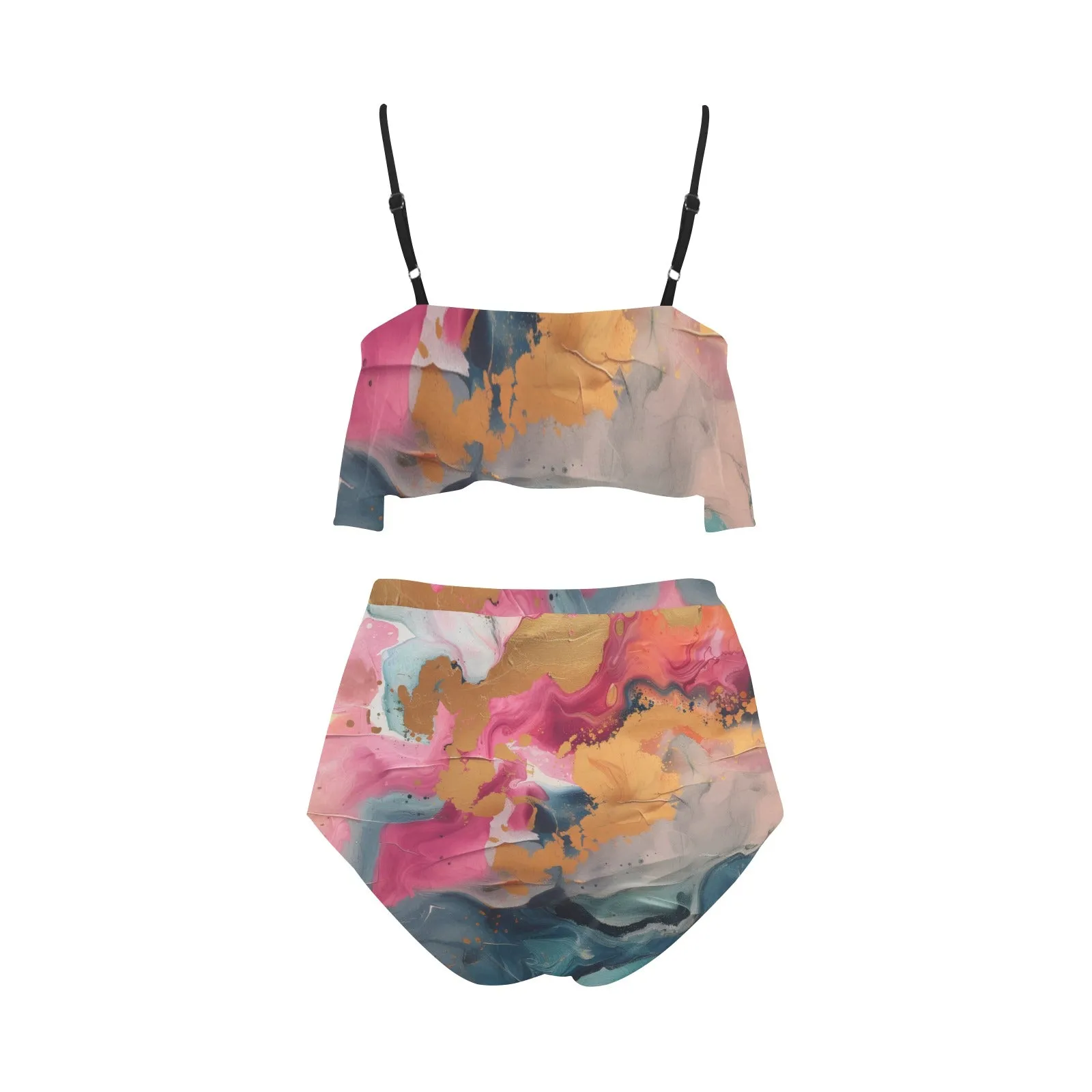 Adventure Swim High Waisted Ruffle Bikini Set