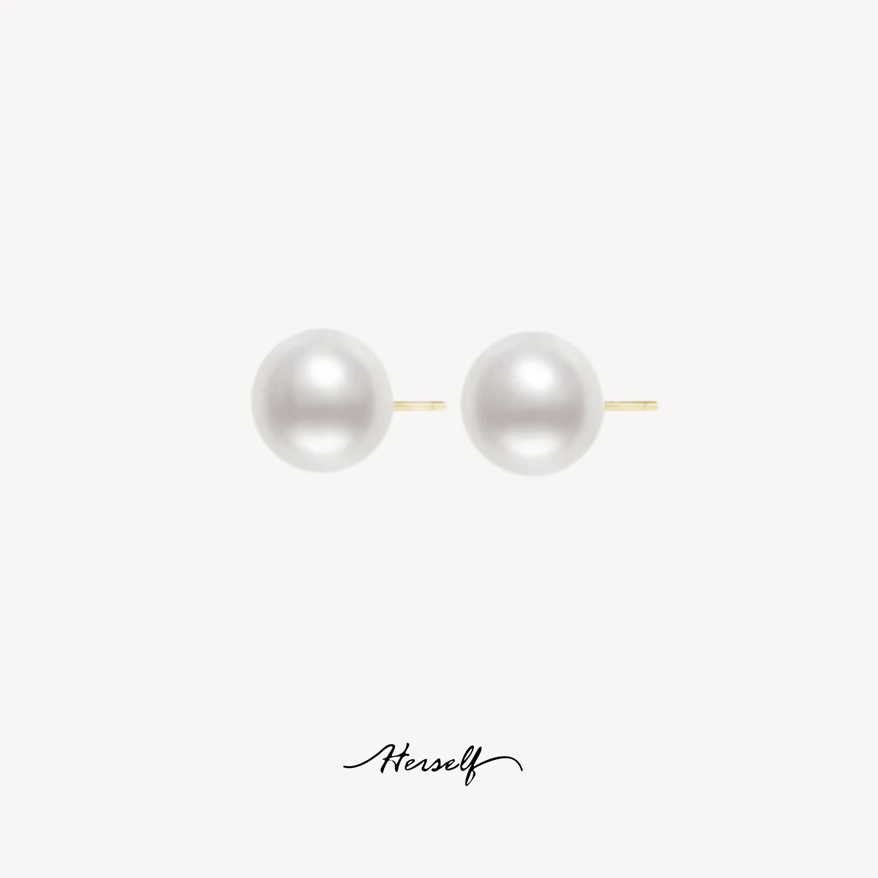 Akoya Pearl Stud Earrings 18K Gold