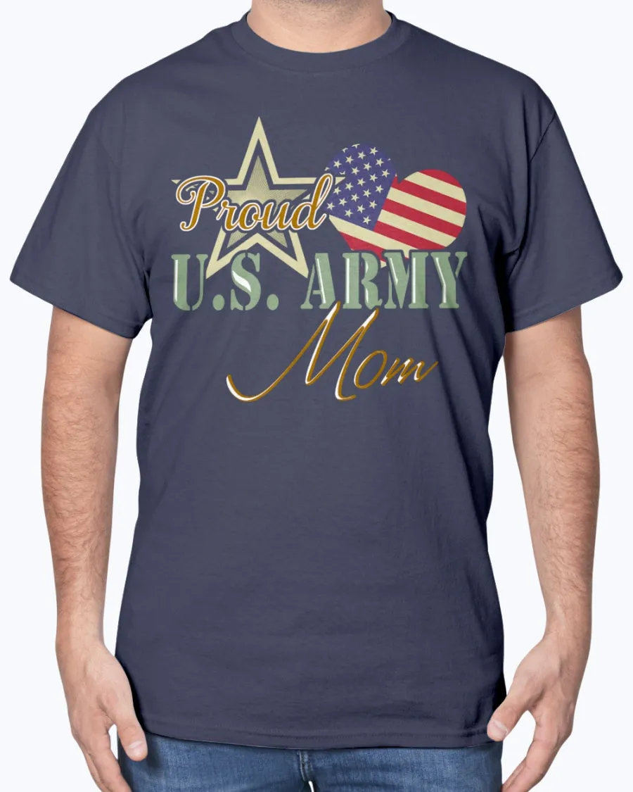 Army Mom Star Heart T-shirts