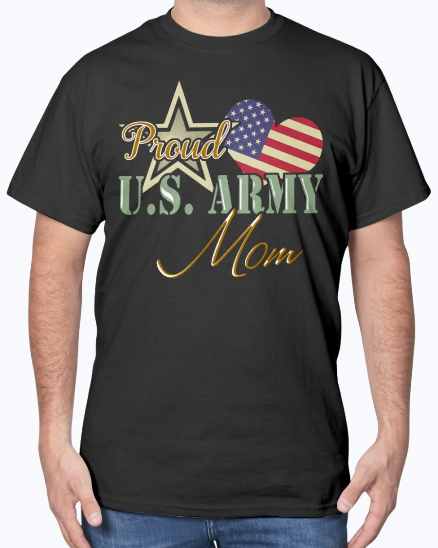 Army Mom Star Heart T-shirts