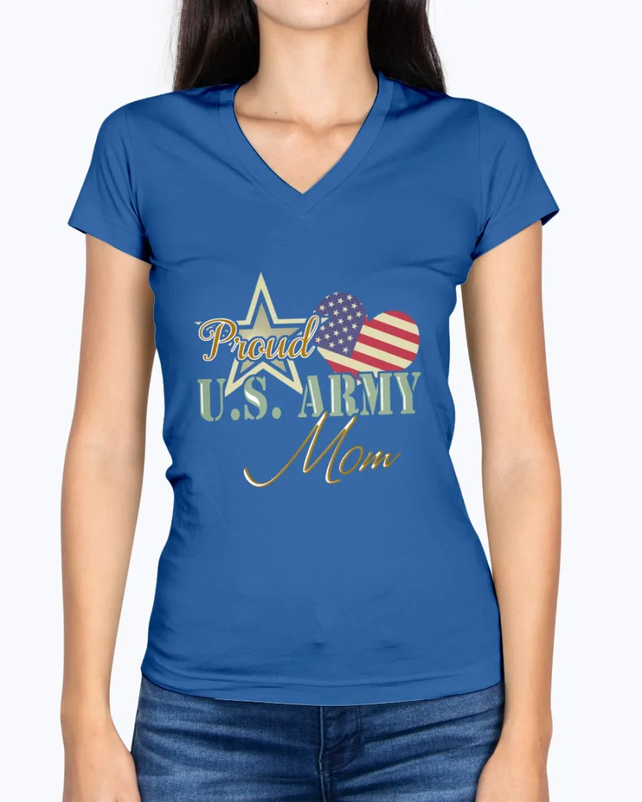 Army Mom Star Heart T-shirts