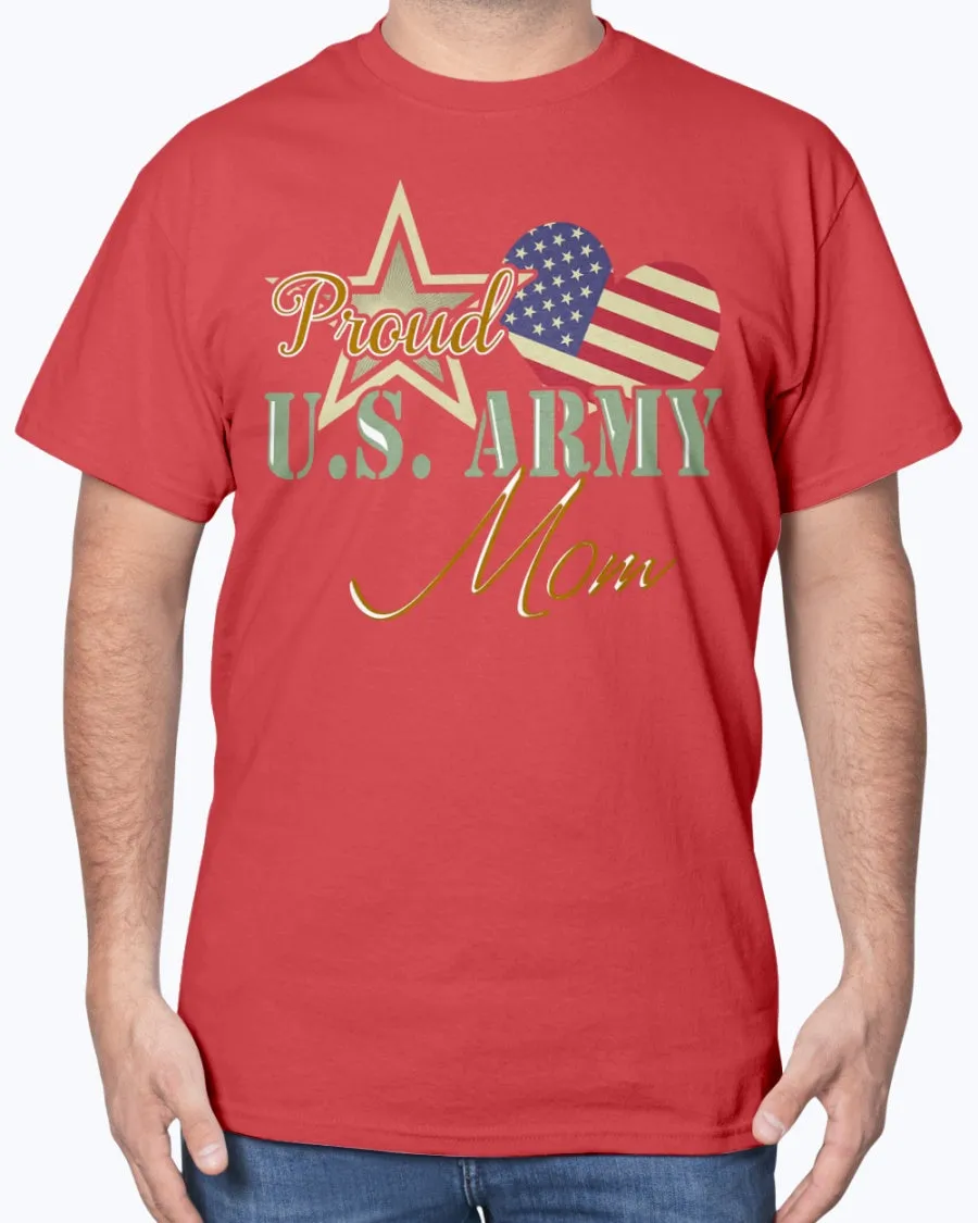 Army Mom Star Heart T-shirts