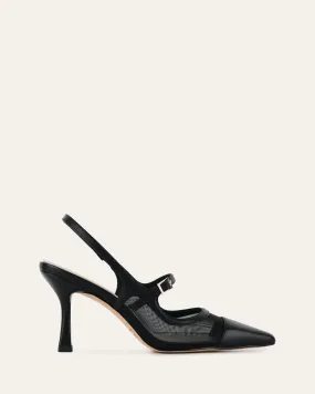 ASCOT HIGH HEELS BLACK MESH