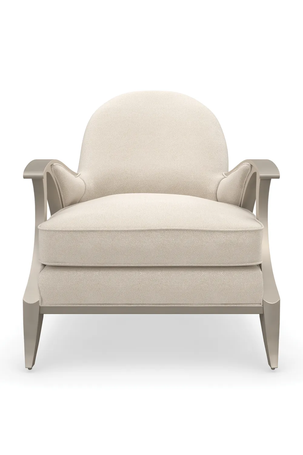 Beige Contemporary Lounge Chair | Caracole Curtsy