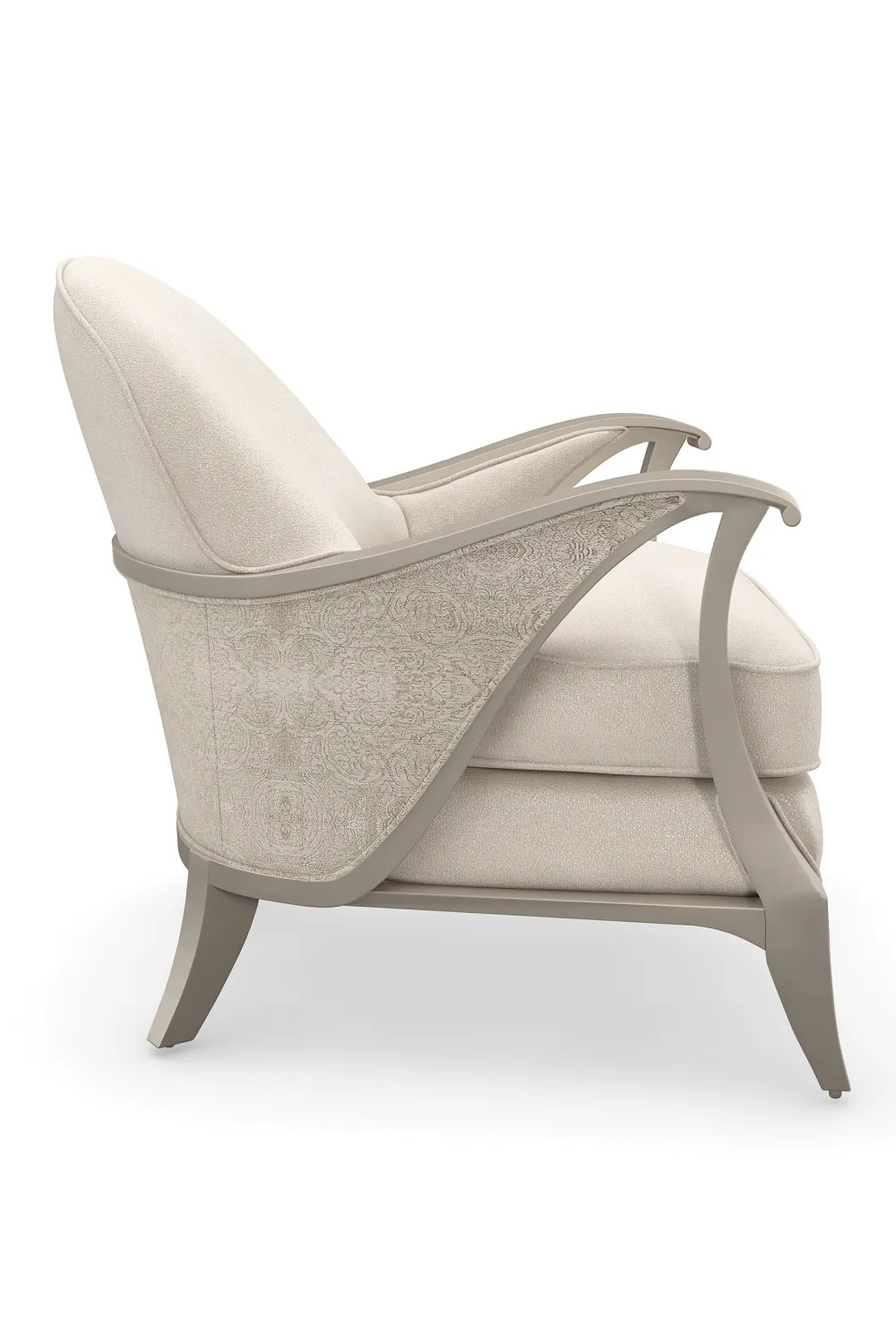 Beige Contemporary Lounge Chair | Caracole Curtsy