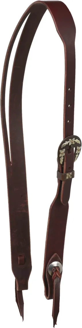 Berlin Custom Leather Brown Iron Buckle Latigo Leather Split Ear Headstall