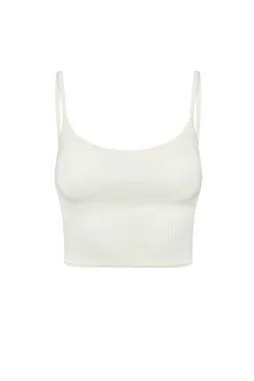 Beverly Hills Knitwear Top - White Rib