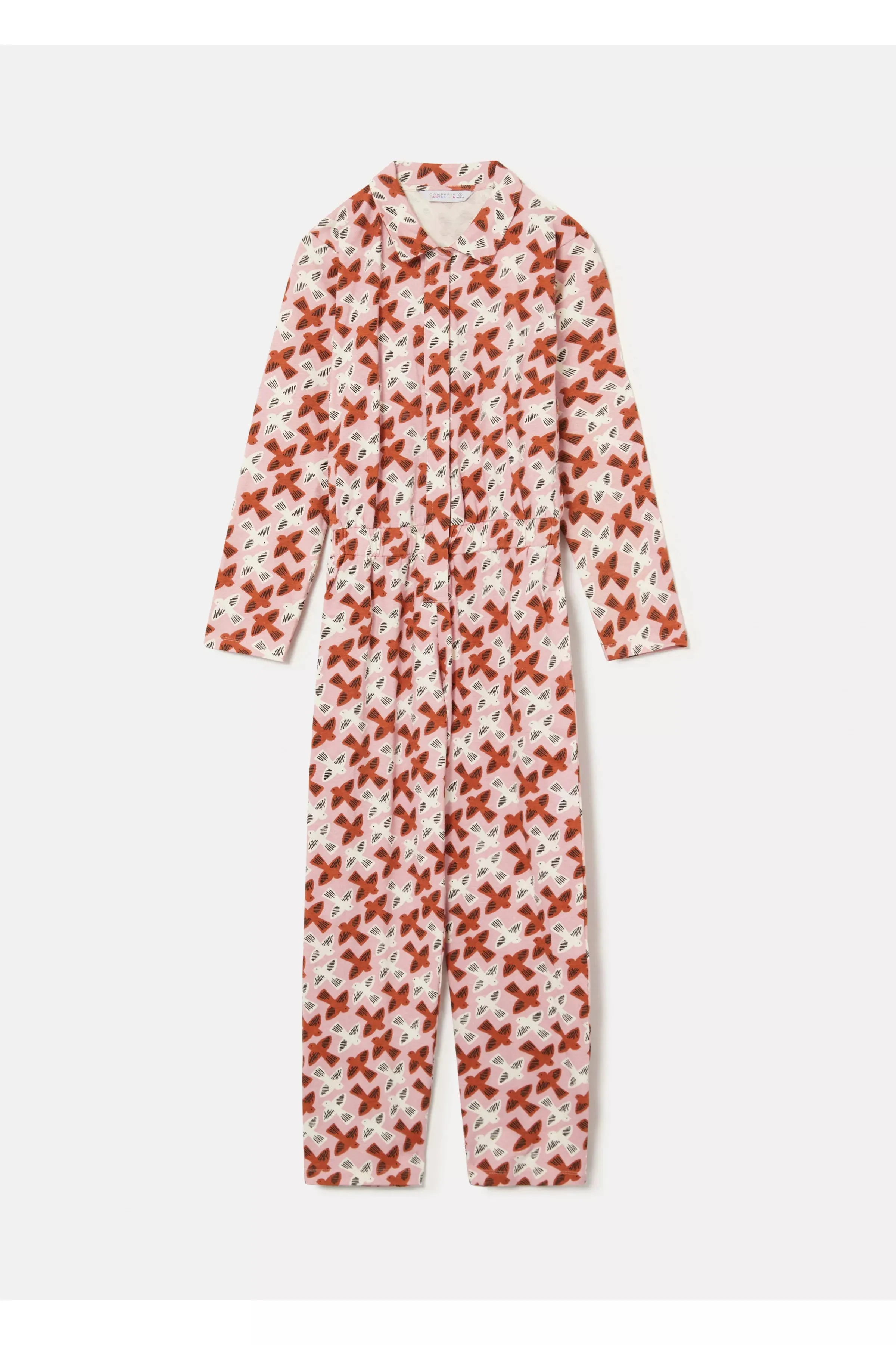 Bird Print Jumpsuit