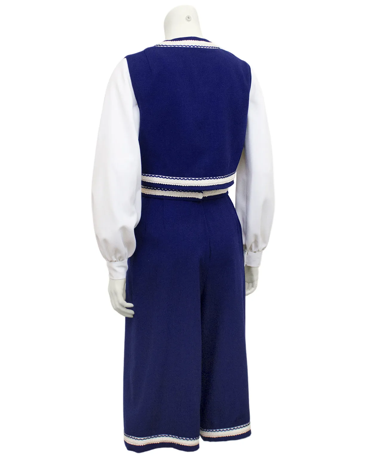 Blue and White Culotte Ensemble