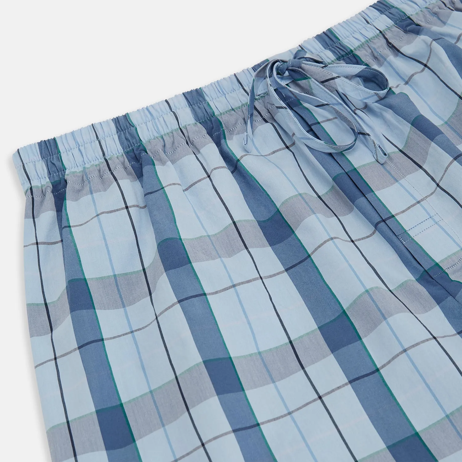 Blue Multi Check Pyjama Trousers