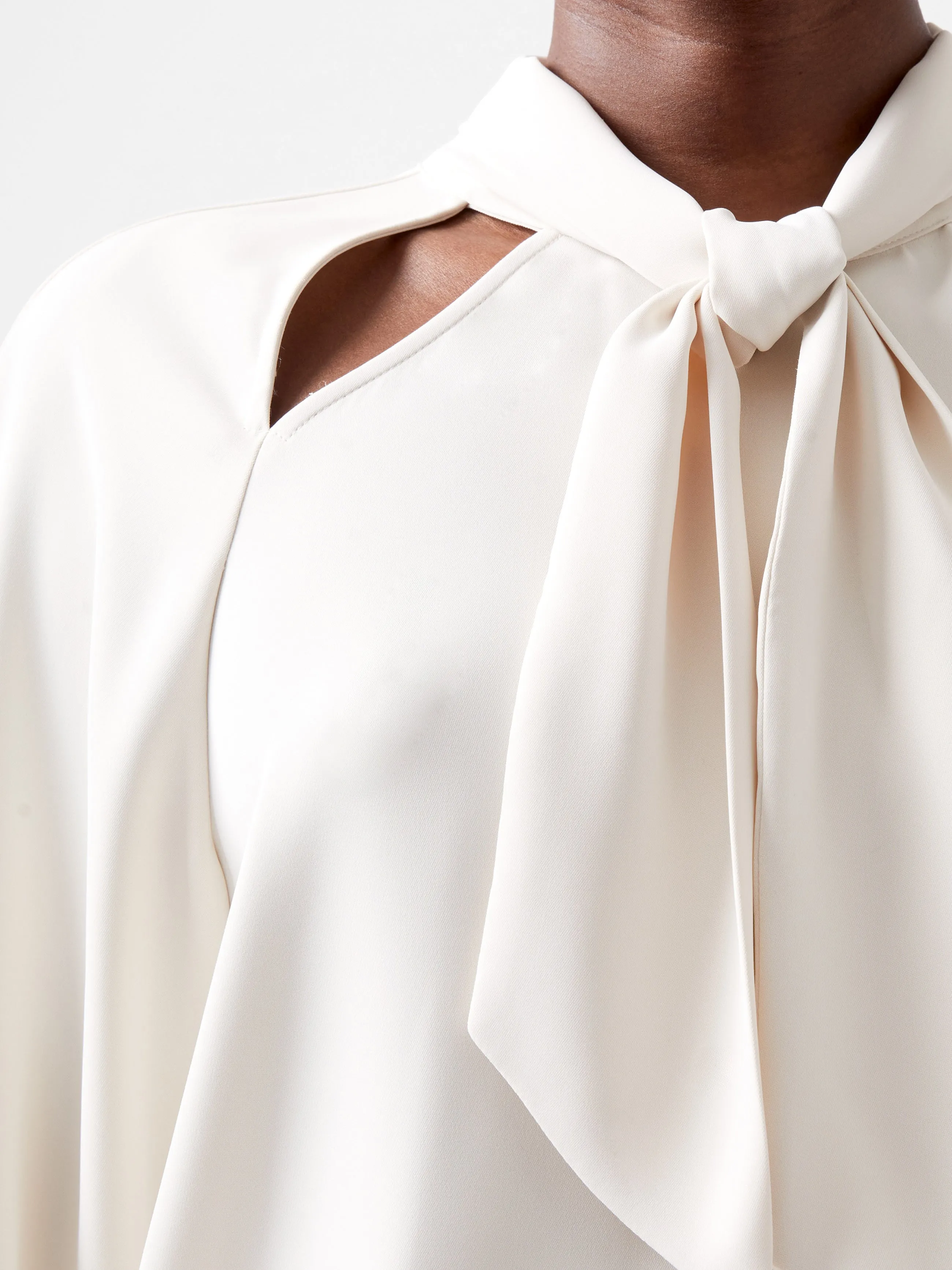 Carmen Recycled Crepe Tie Blouse