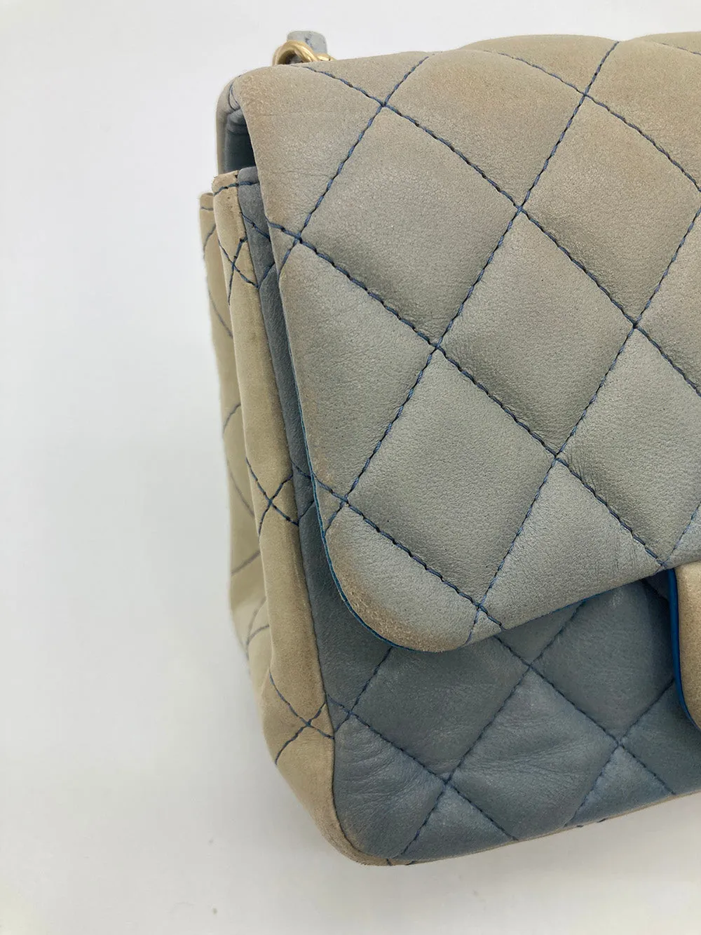 Chanel Blue Degrade Mini Square Classic Flap