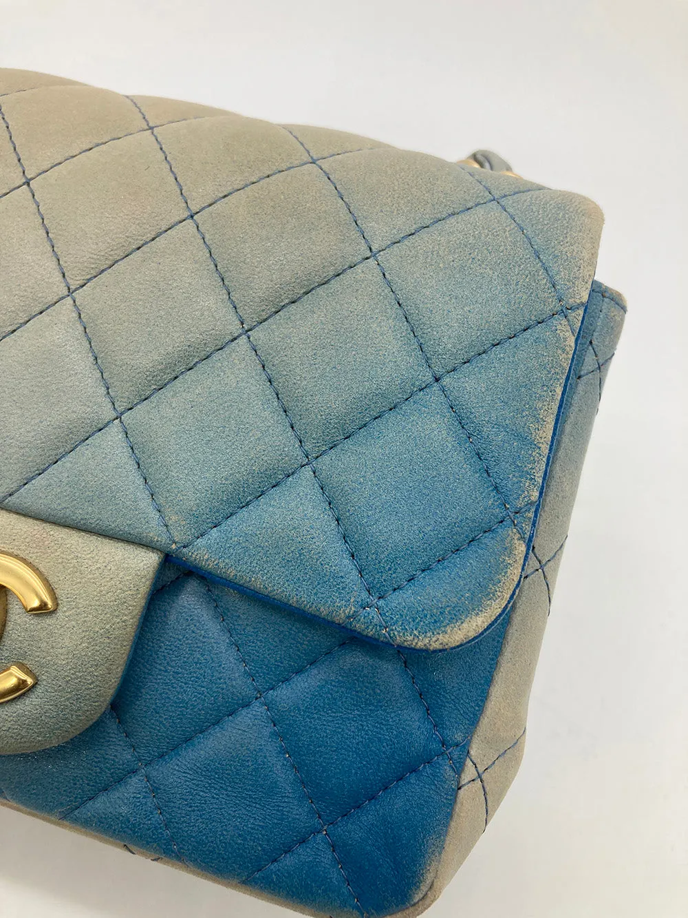 Chanel Blue Degrade Mini Square Classic Flap