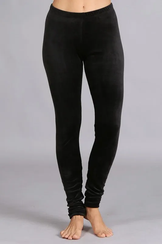 Chatoyant Ultra 4-way stretch micro velour leggings - Black