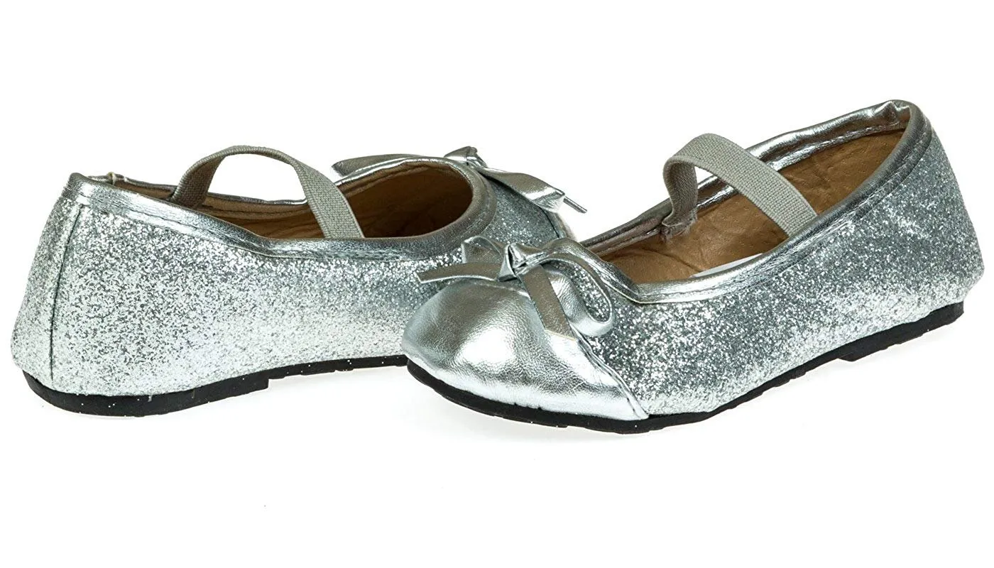 Chatties Toddler Girls Fine Glitter Ballet Flats (See More Colors/Sizes)