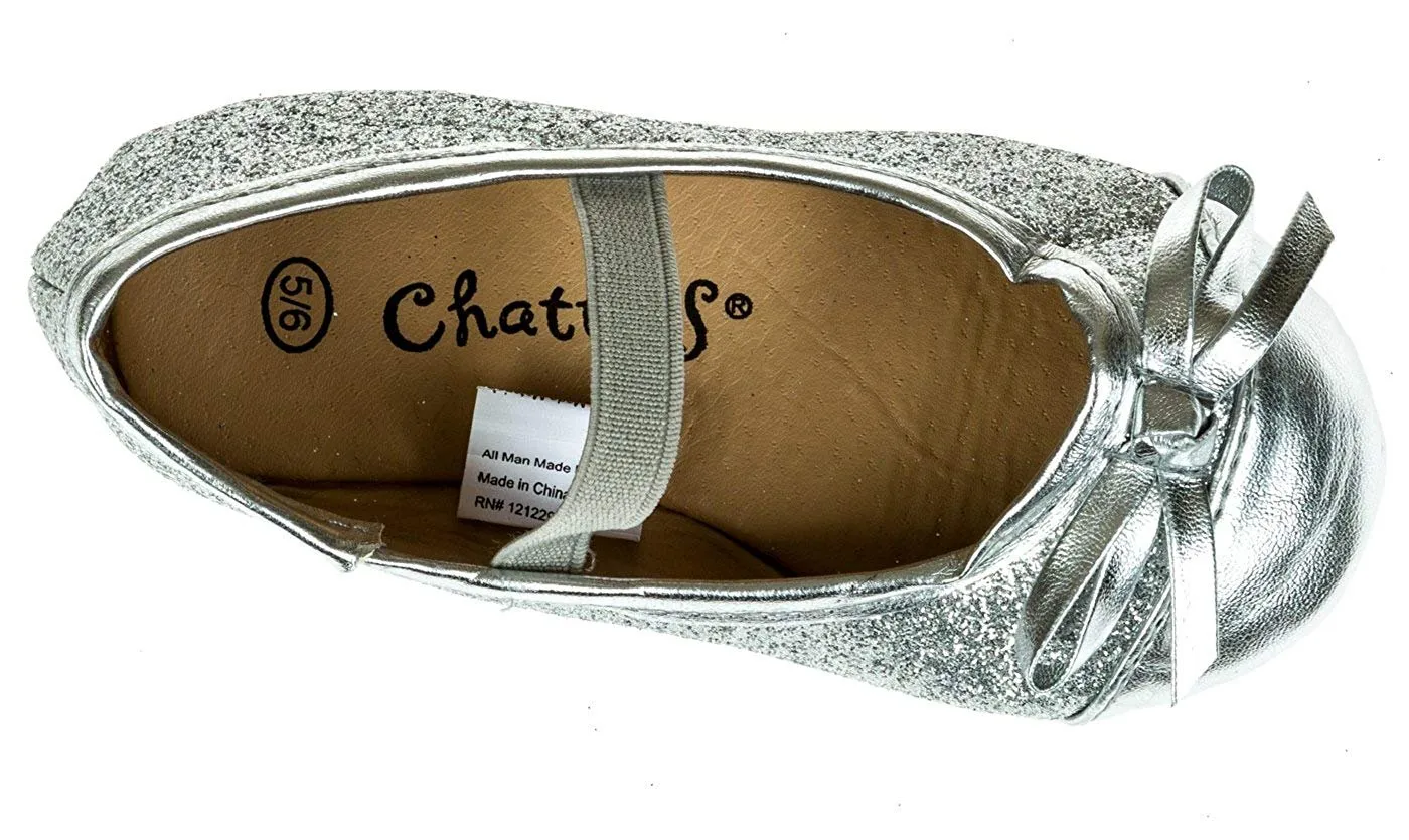 Chatties Toddler Girls Fine Glitter Ballet Flats (See More Colors/Sizes)