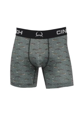 Cinch Mens Fish Print 6" Boxer Briefs