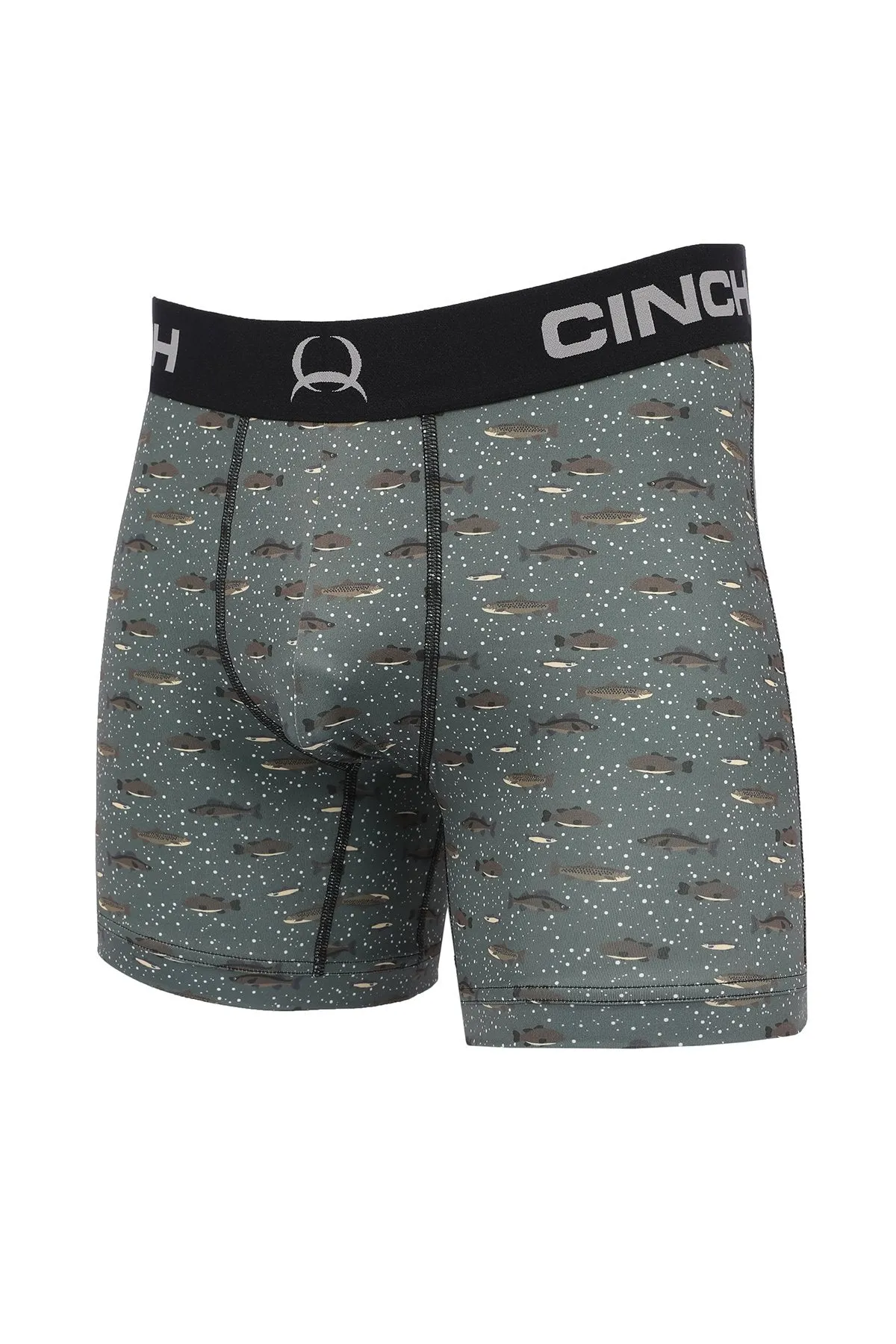 Cinch Mens Fish Print 6" Boxer Briefs