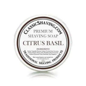 Citrus Basil Scent - Classic Shaving Mug Soap - 2.5" Regular Size