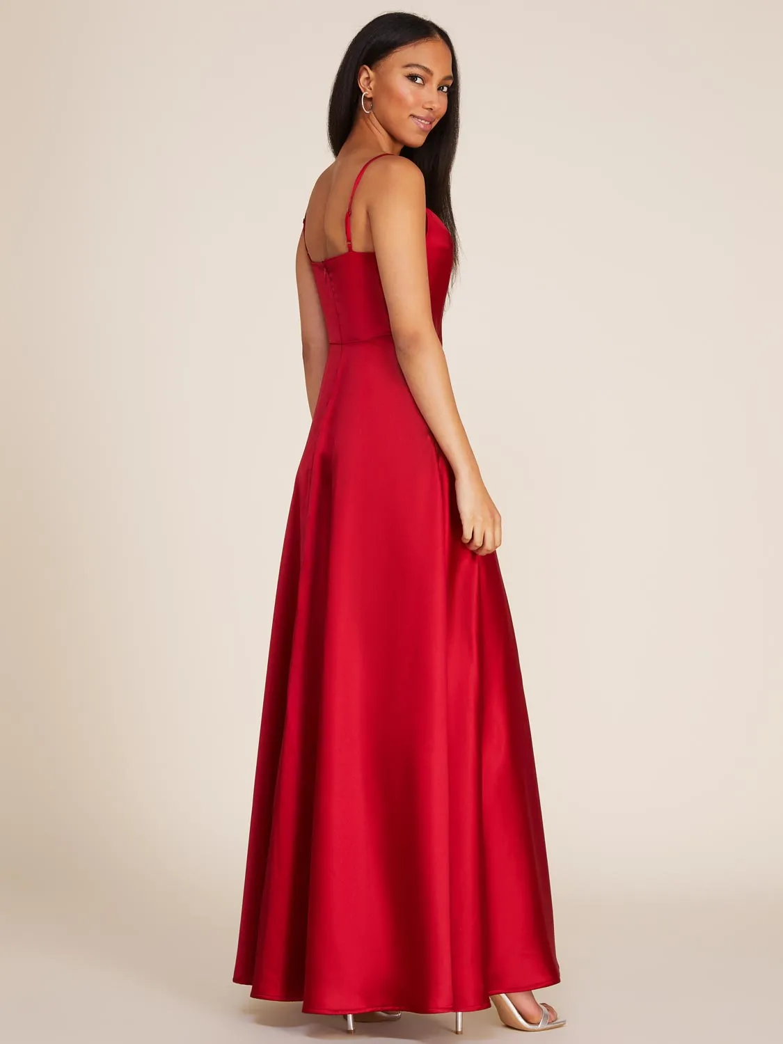 Cowl Neck Satin Gown