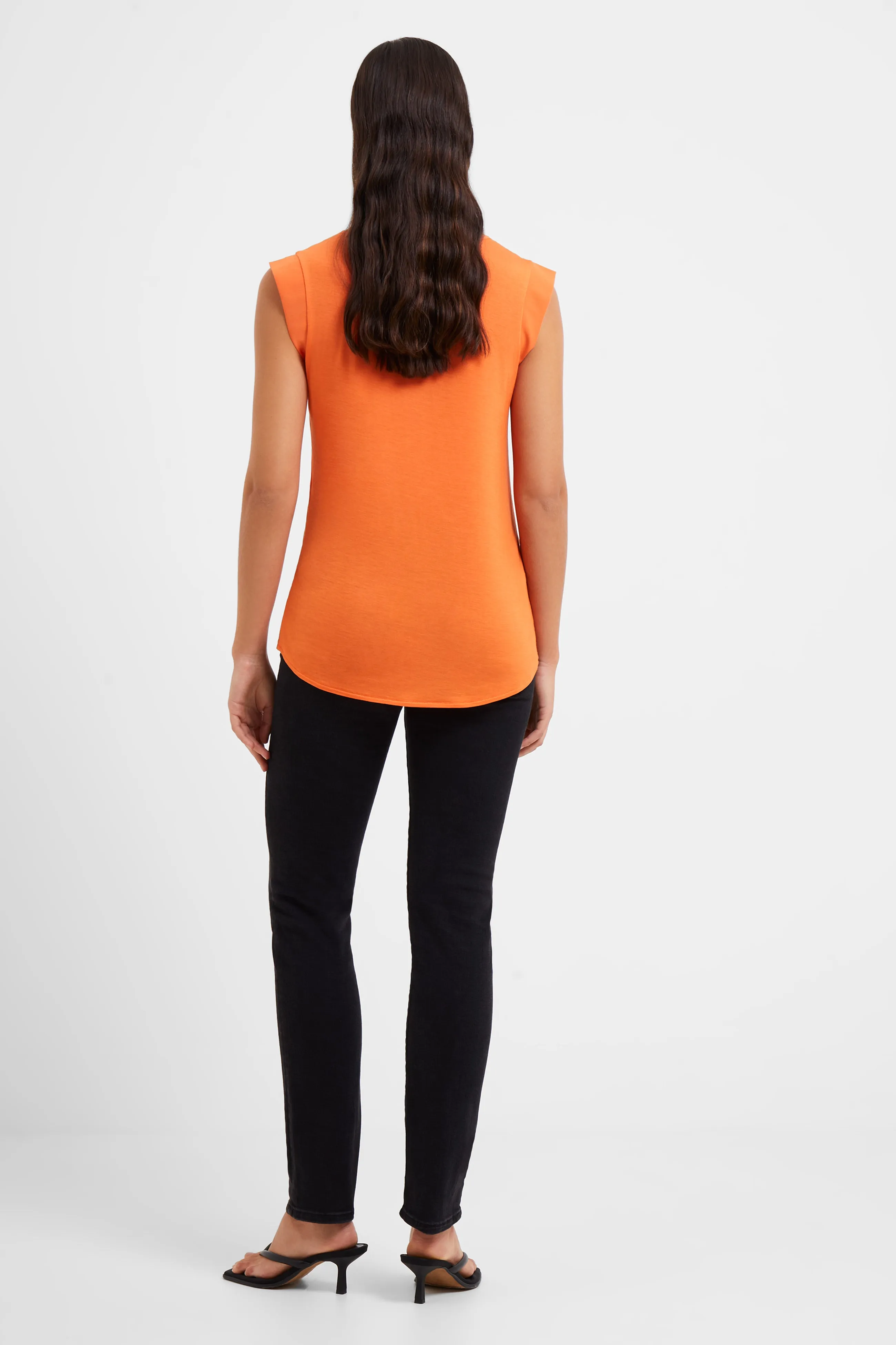 Crepe Light Cap Sleeve Top