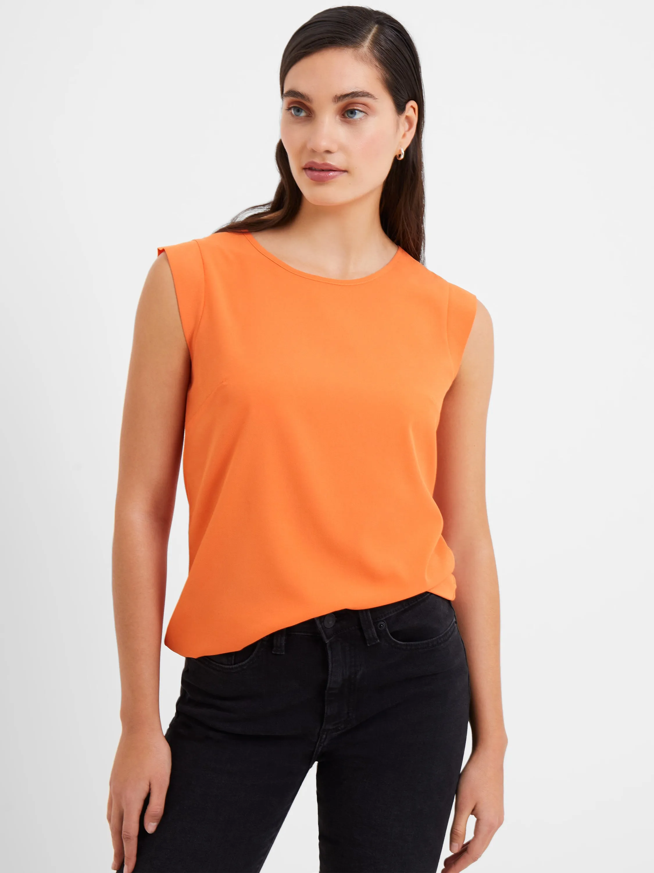 Crepe Light Cap Sleeve Top