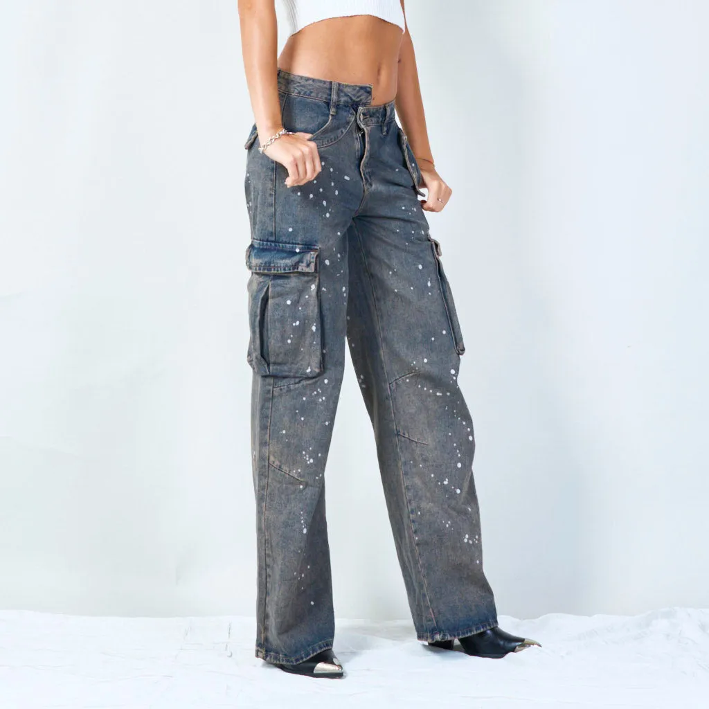 Distressed cargo jeans wholesale