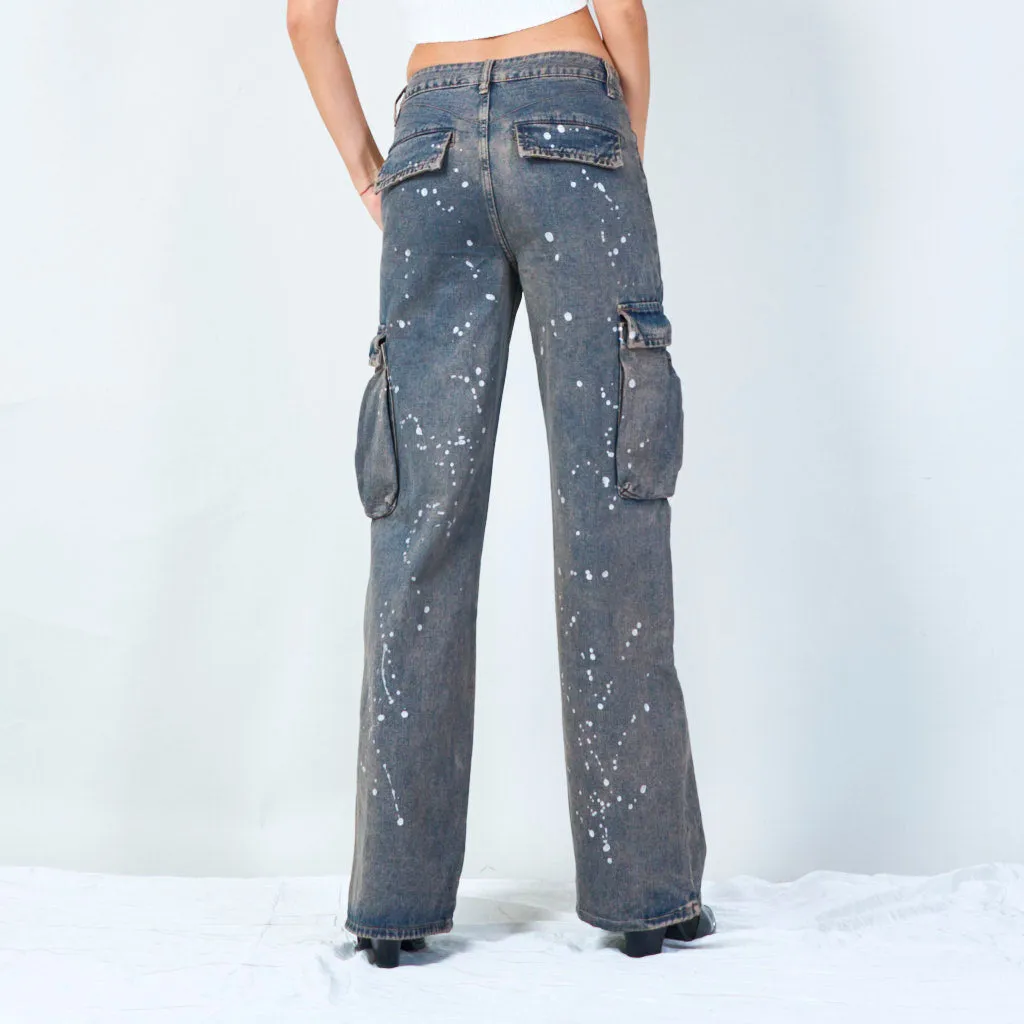 Distressed cargo jeans wholesale