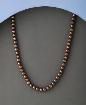 Elegant Brown Pearl Necklace