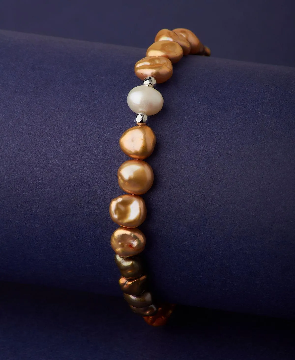 Elegant Golden Pearl Bracelet