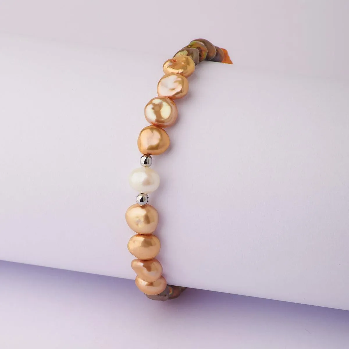 Elegant Golden Pearl Bracelet