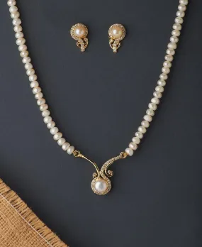 Elegant Real Pearl Necklace Set