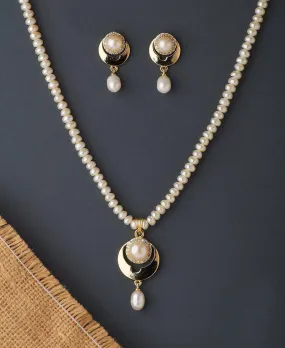 Elegant Real Pearl Necklace Set