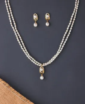 Elegant Real Pearl Necklace Set