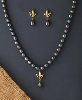 Elegant Real Pearl Necklace Set