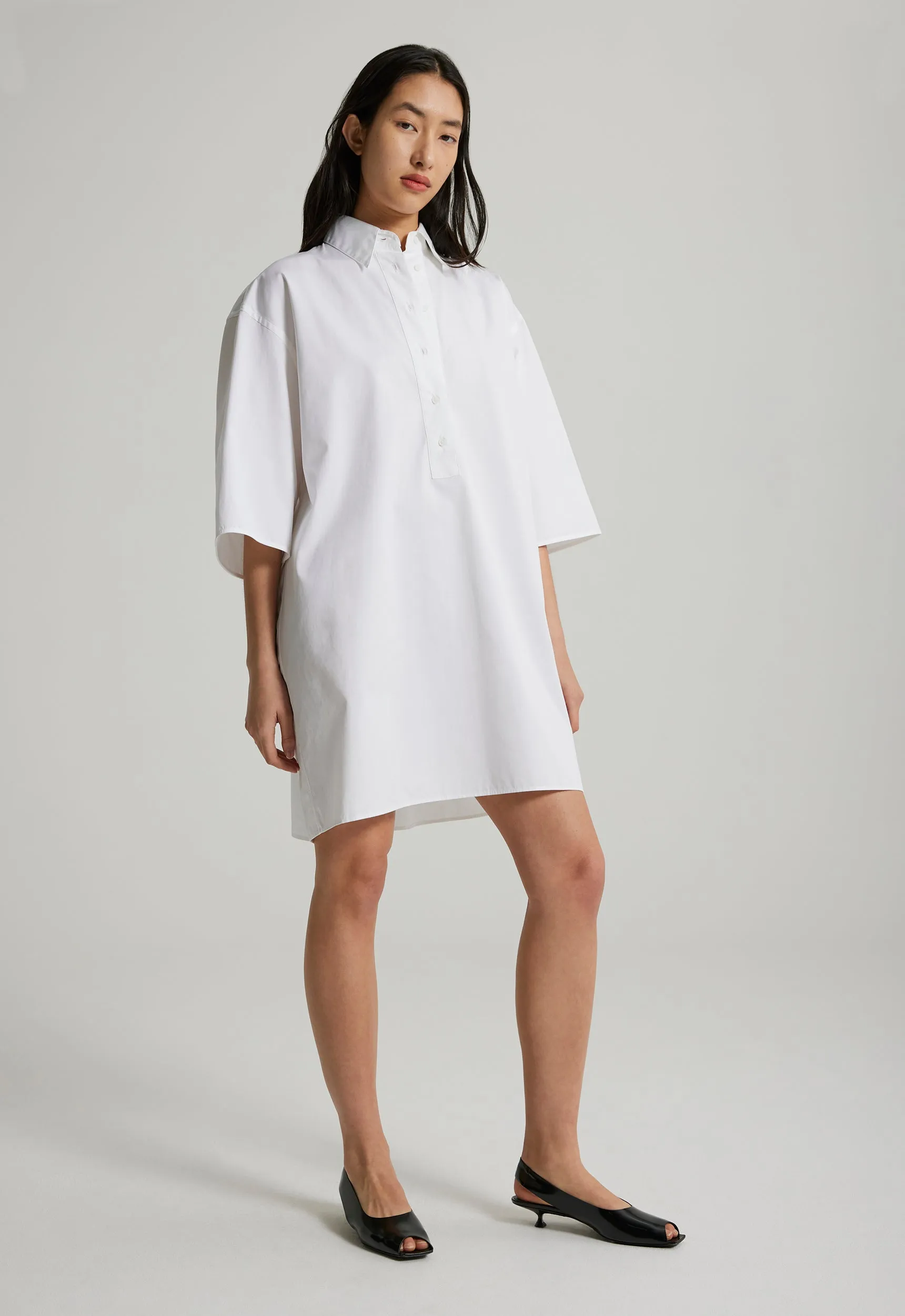 Fenton Cotton Dress - White