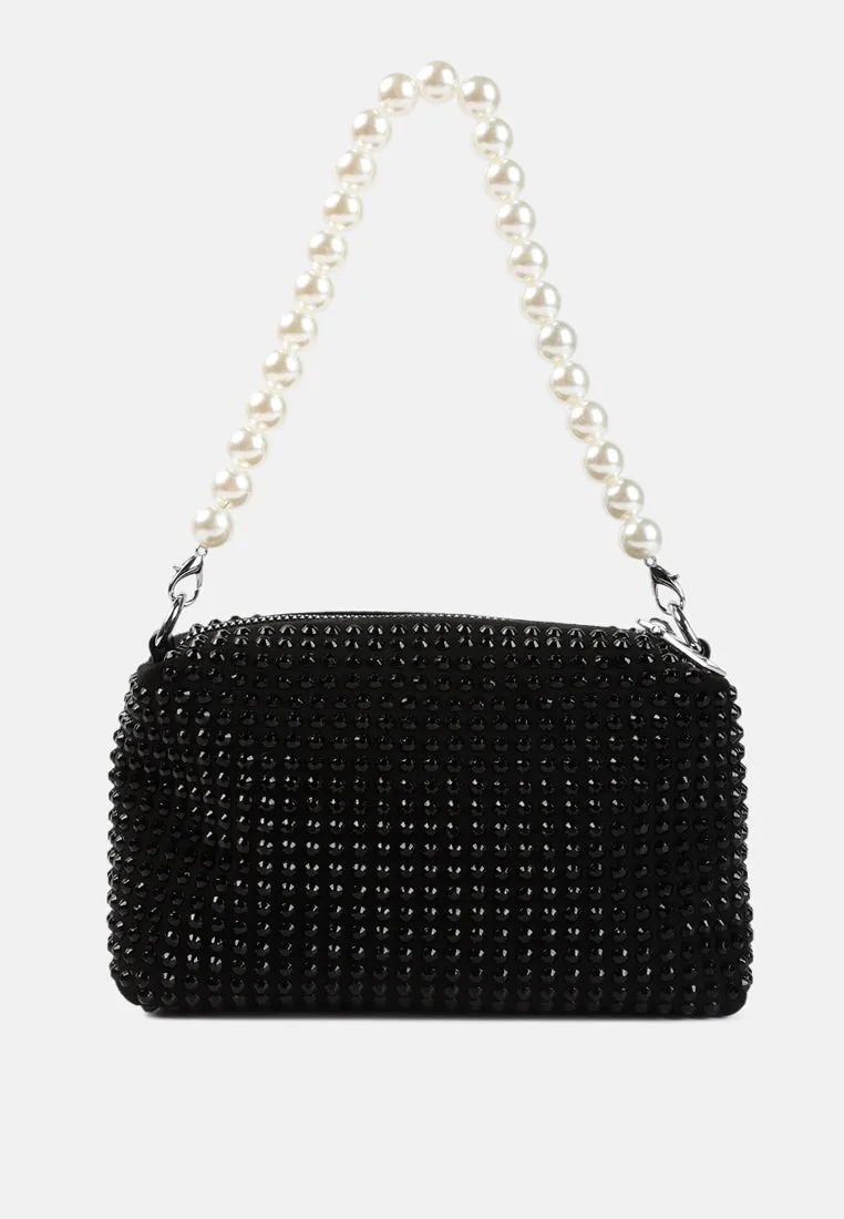 Full Studded Pearl Strap Mini Bag