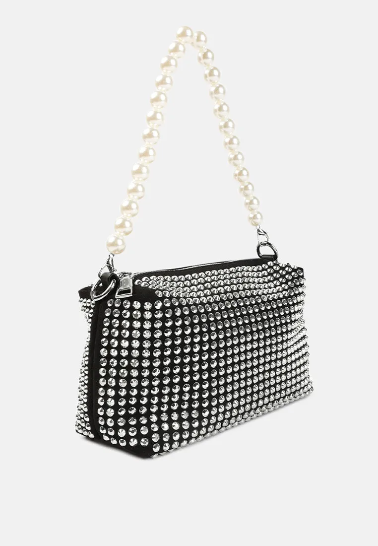 Full Studded Pearl Strap Mini Bag