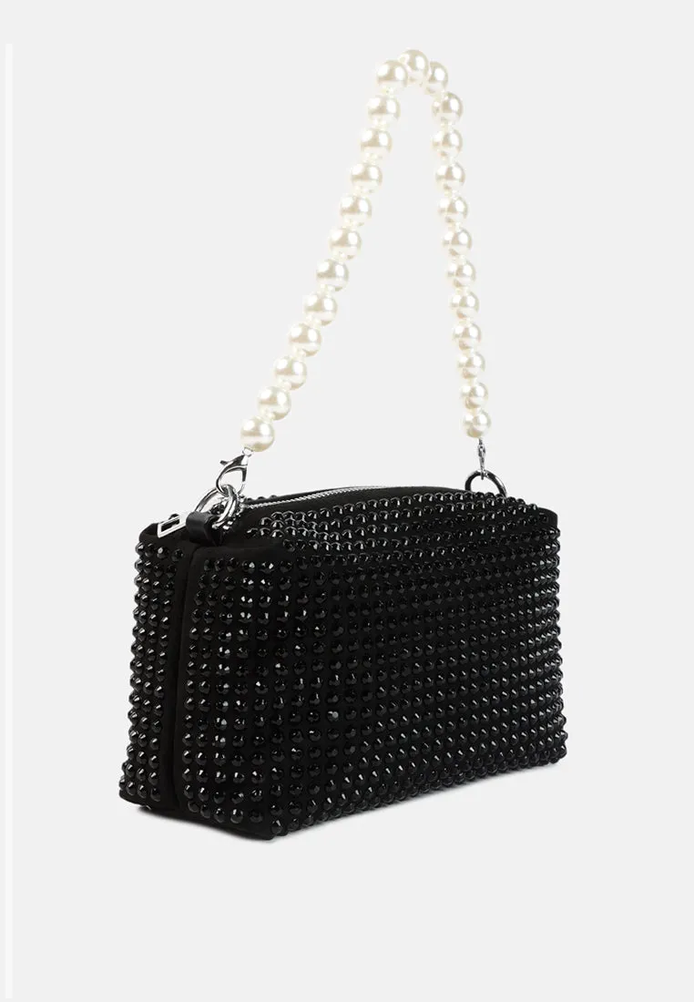 Full Studded Pearl Strap Mini Bag