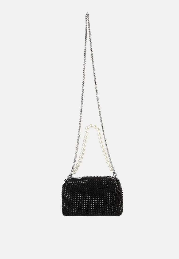 Full Studded Pearl Strap Mini Bag