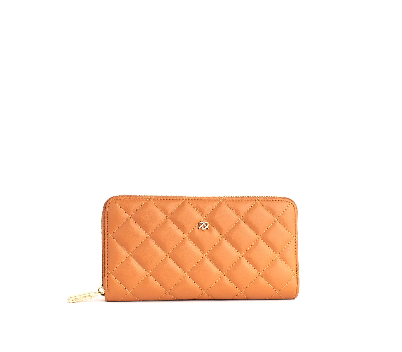 Gunas New York Uptown Quilted Tan Zip Wallet