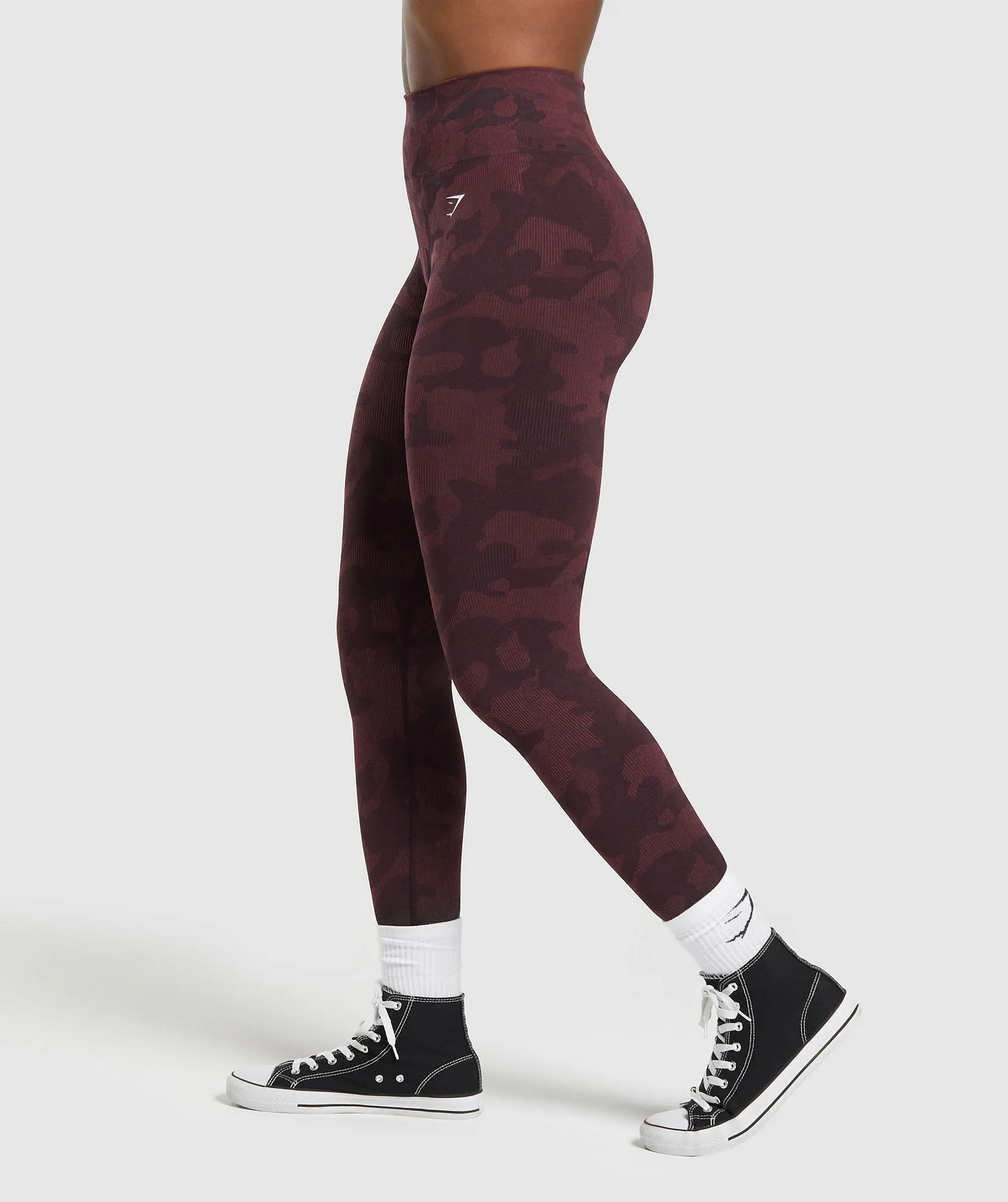 Gymshark Adapt Camo Seamless Leggings - Plum Brown/Burgundy Brown