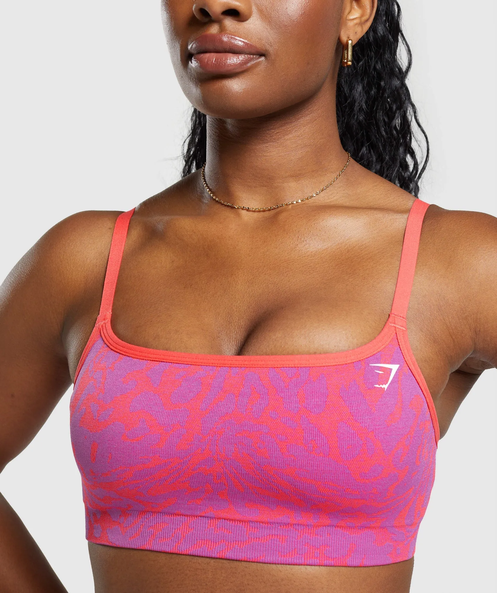 Gymshark Adapt Safari Seamless Sports Bra - Shelly Pink/Fly Coral