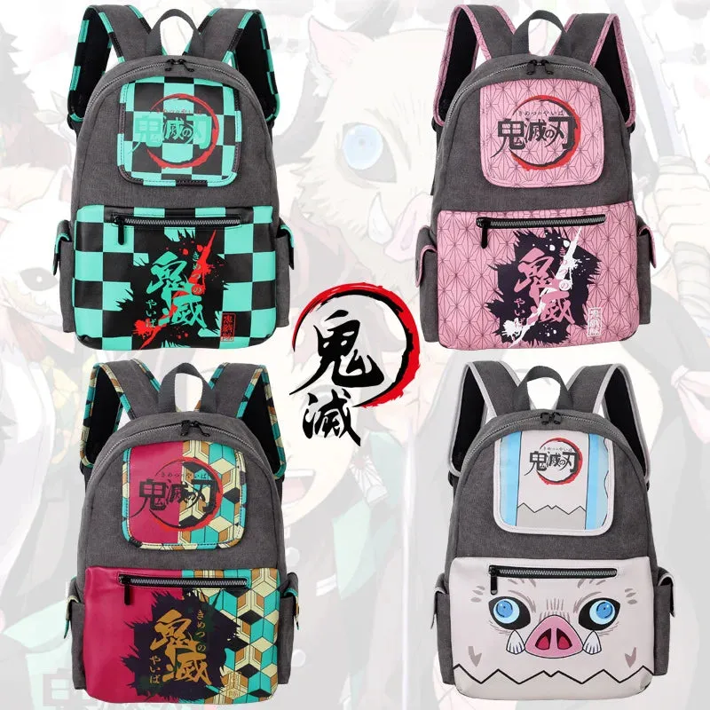 Hashibira Inosuke Demon Slayer Anime Backpack Canvas