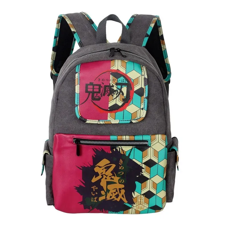 Hashibira Inosuke Demon Slayer Anime Backpack Canvas